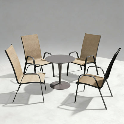 Modern Outdoor Dining Chairs, 4-Pack: Space Saving