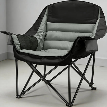 Portable Folding Chair with Side Pocket & Carry Bag