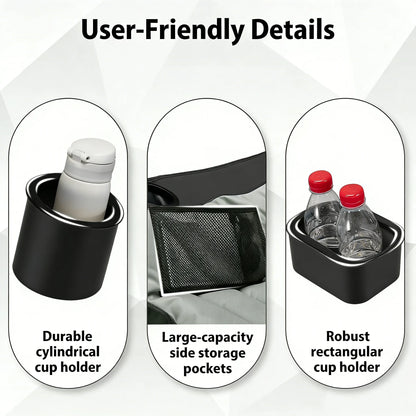 Portable Folding Chair with Side Pocket & Carry Bag