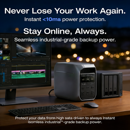 1800W Portable Power Station with Free 400W Solar Panel – Emergency Backup & Outdoor Power Supply